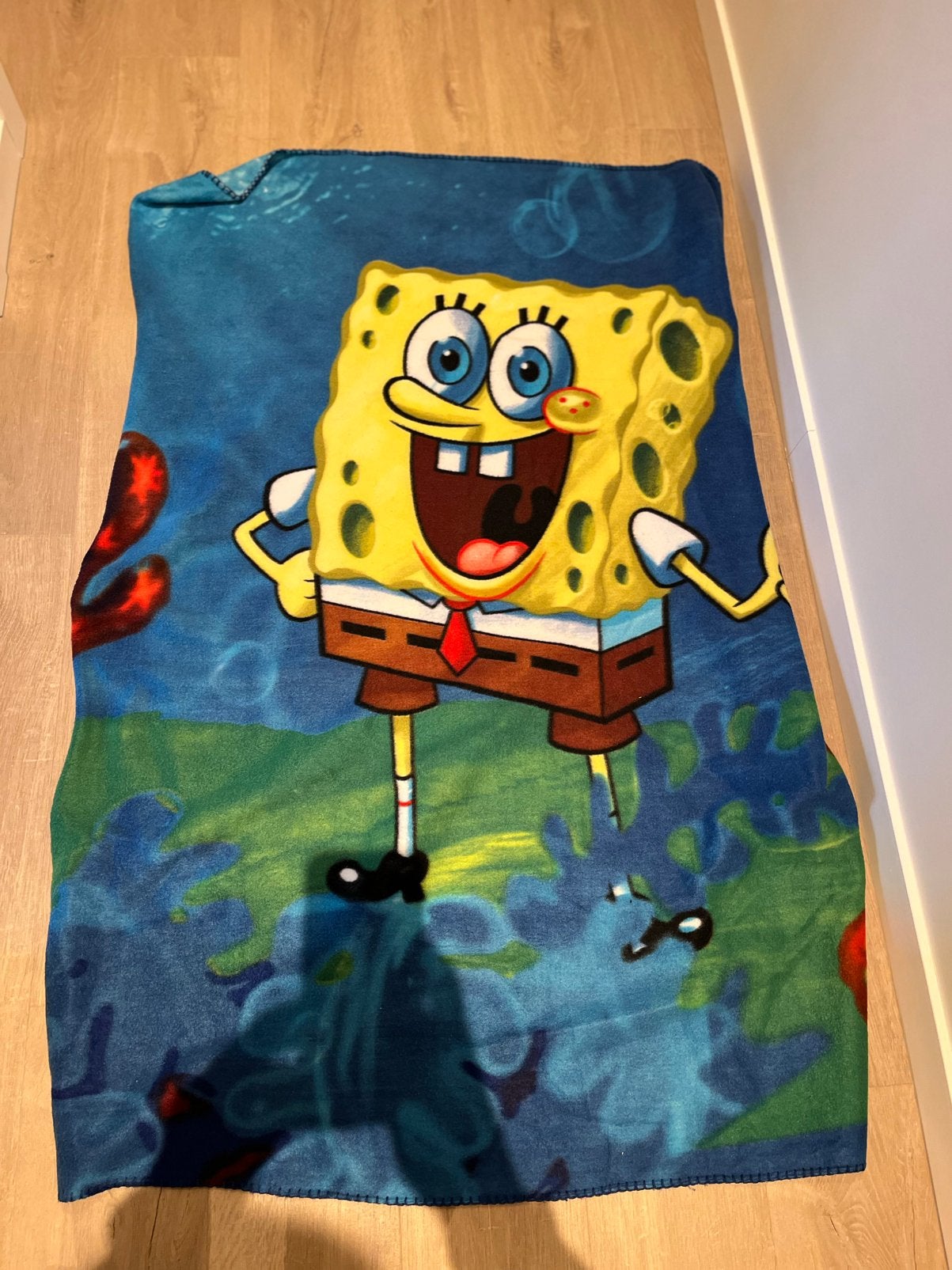 Deken SpongeBob, Enfants & Bébés, Couvertures, Sacs de couchage & Produits pour emmailloter, Enlèvement, Comme neuf, Couverture
