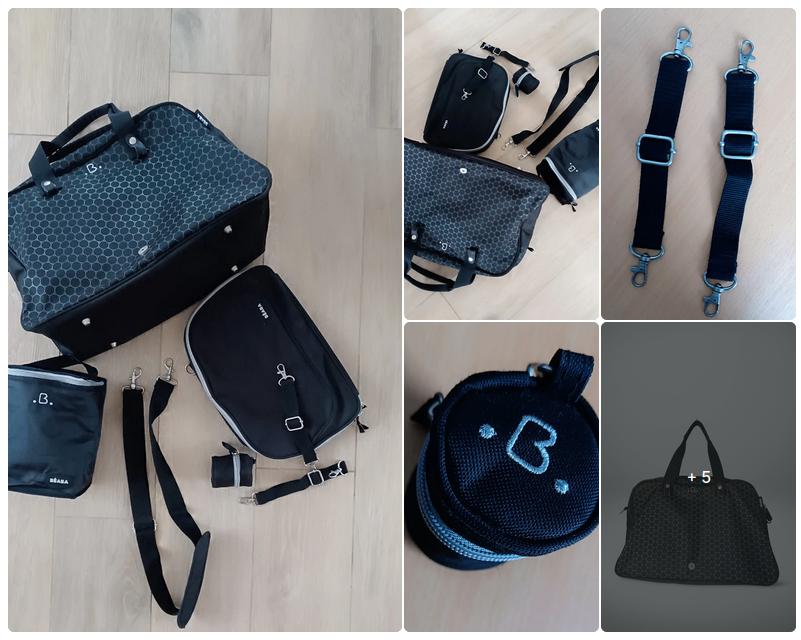 Béaba Geneva luiertas/luiertas zwart zwart kinderwagen, Kinderen en Baby's, Luiertassen, Ophalen of Verzenden, Gebruikt, Schoudertas
