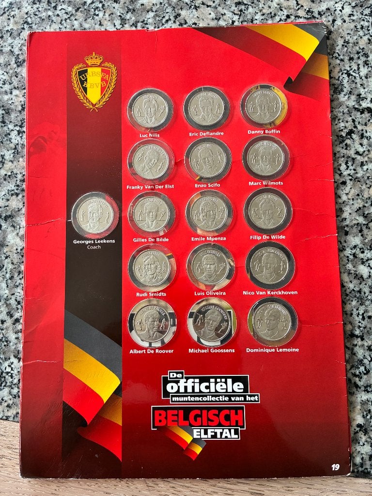officiële muntencollectie van het Belgisch Elftal (KBVB), Ophalen of Verzenden, Gebruikt, Overige typen