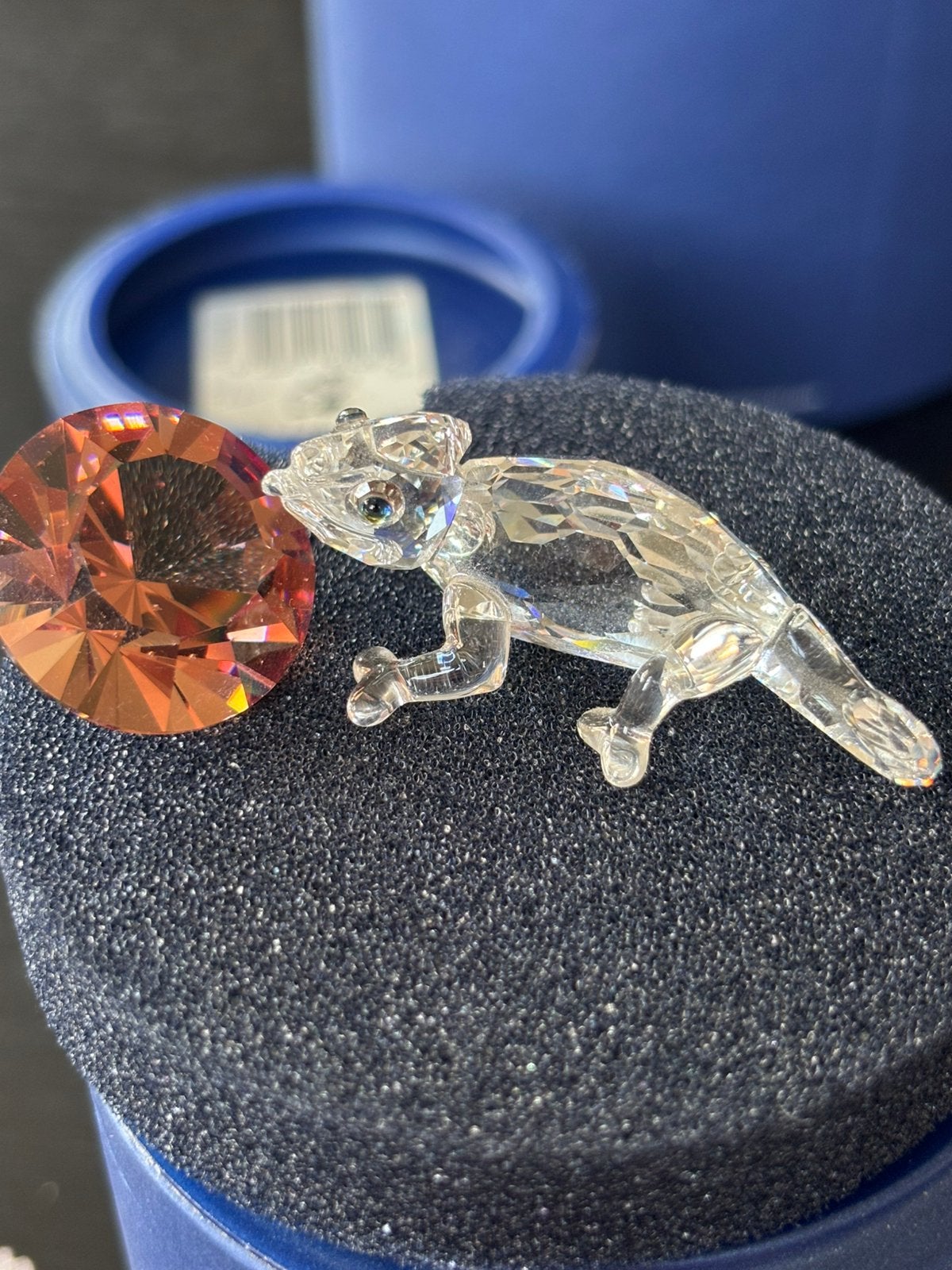 Swarovski Chameleon 291134 met kleurkristal, topstaat, Enlèvement ou Envoi, Comme neuf, Figurine