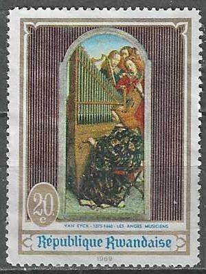 Rwanda 1969 - Yvert 295 - Muzikale Engelen - 20 c. (ZG), Verzenden, Postfris