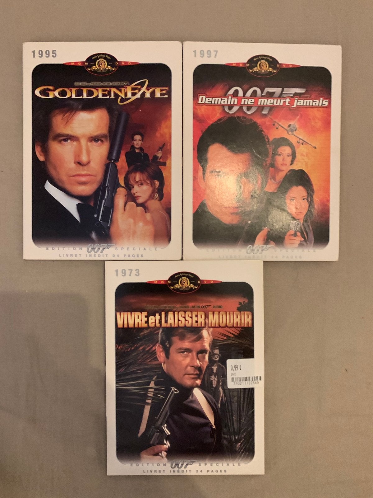 3 flims 007, CD & DVD, Enlèvement, Comme neuf