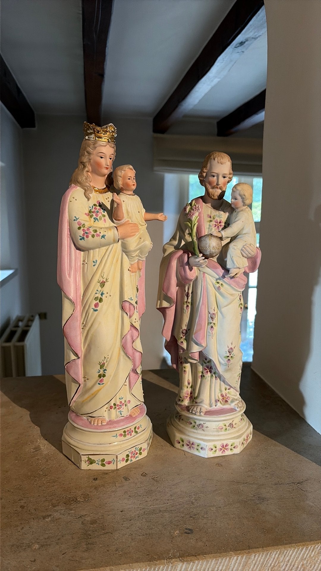 Set: Maria en Jozef met kind Jezus, Antiek en Kunst, Ophalen