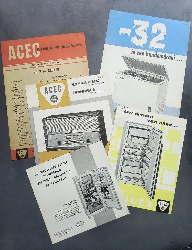 Folders ACEC huishoudapparaten, Ophalen of Verzenden, Gelezen, Folder