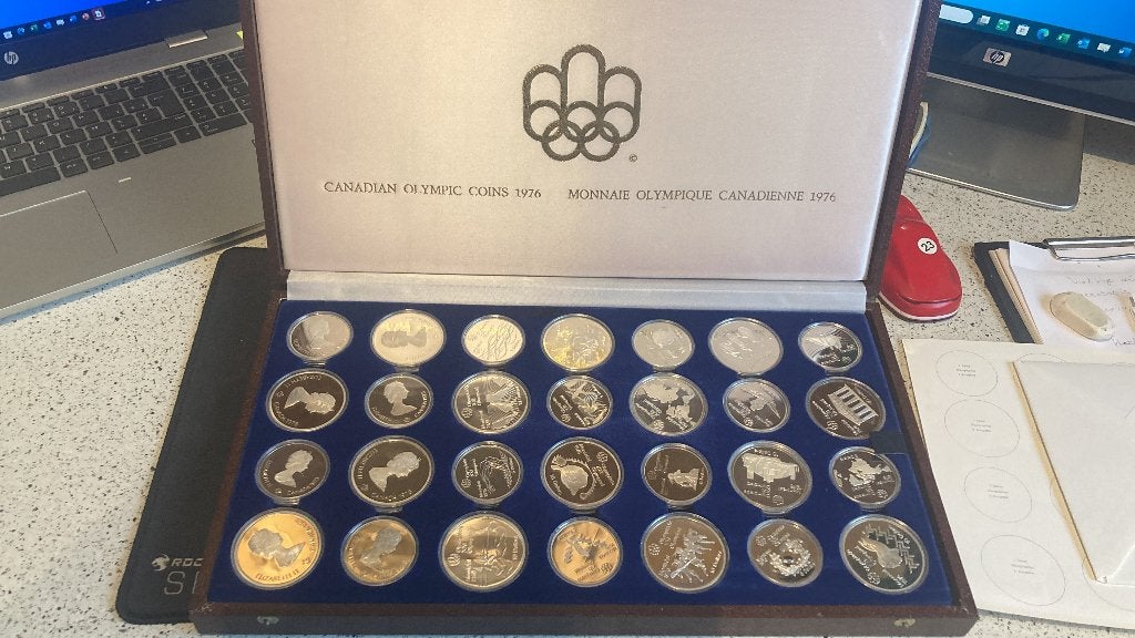 Atlanta 1976 zilveren muntenset, Postzegels en Munten, Ophalen, Zilver