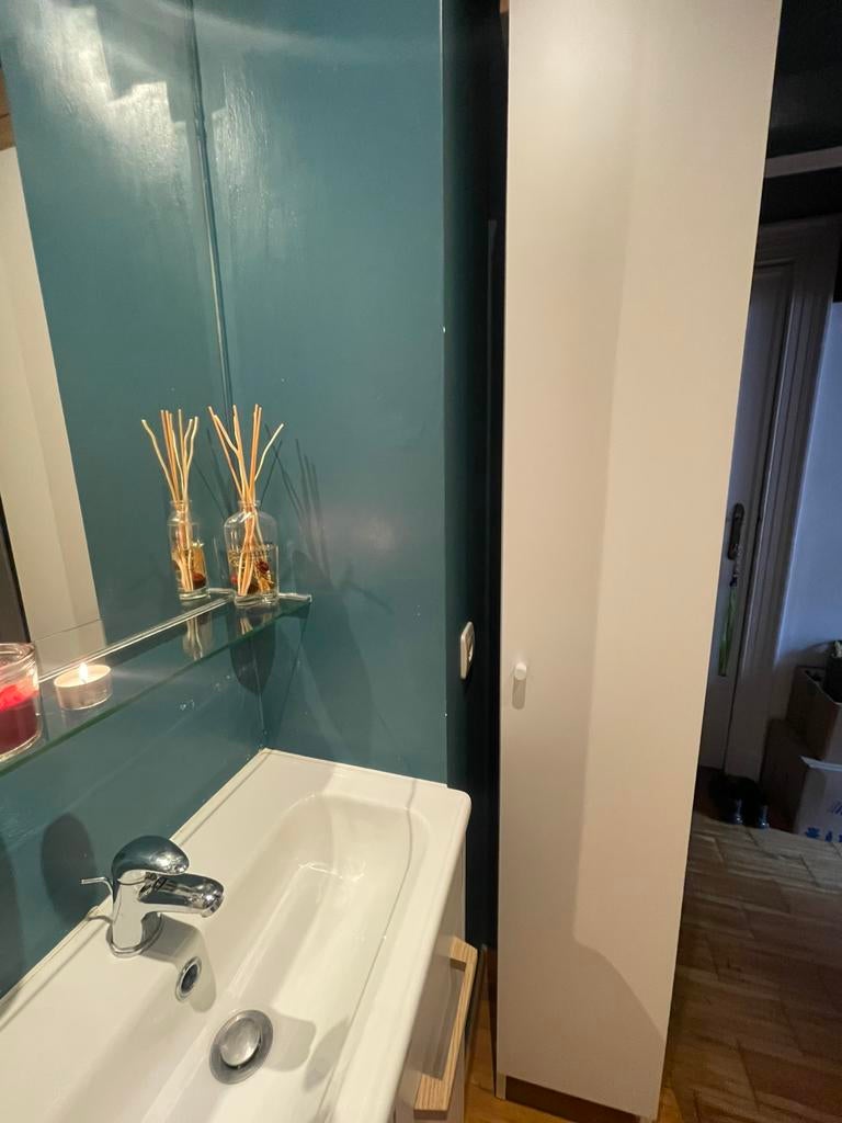 Étagère en colonne blanche ikea - NYSJÖN, Enlèvement ou Envoi, Comme neuf