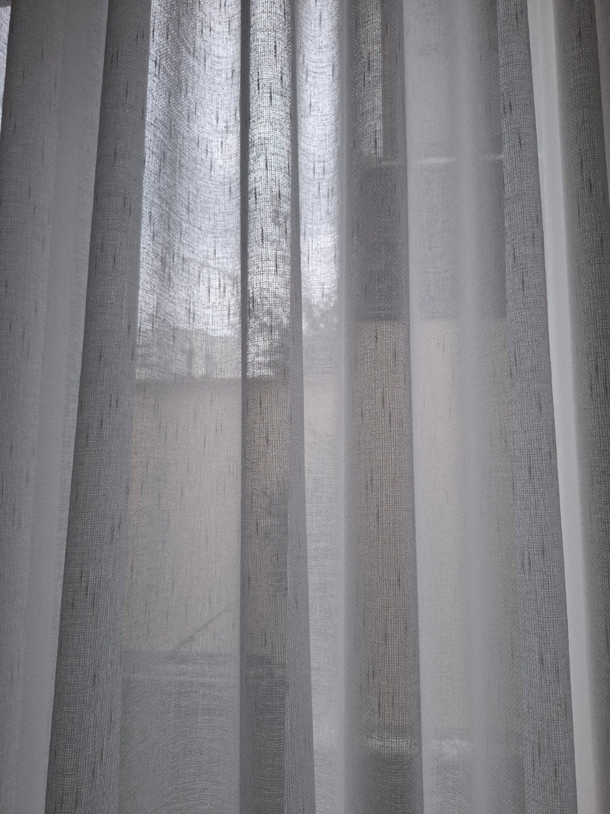 lichtdoorlatende overgordijnen kleur ecru, Huis en Inrichting, Ophalen, 200 cm, 259 cm, Nieuw