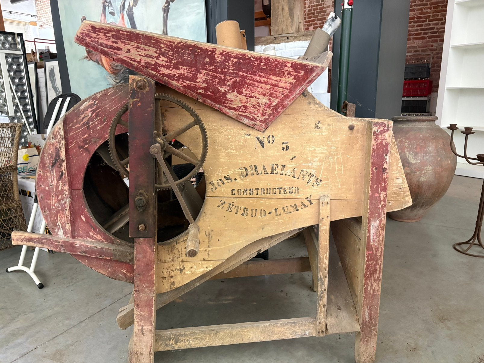 Oude sorteer machine, Ophalen