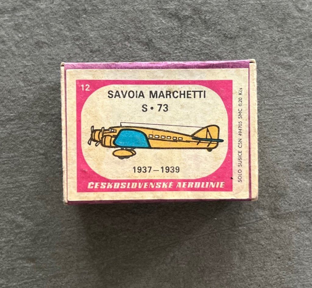 Boîte d’allumettes vintage SOLO – Aviation tchécoslovaque, Enlèvement ou Envoi, Utilisé
