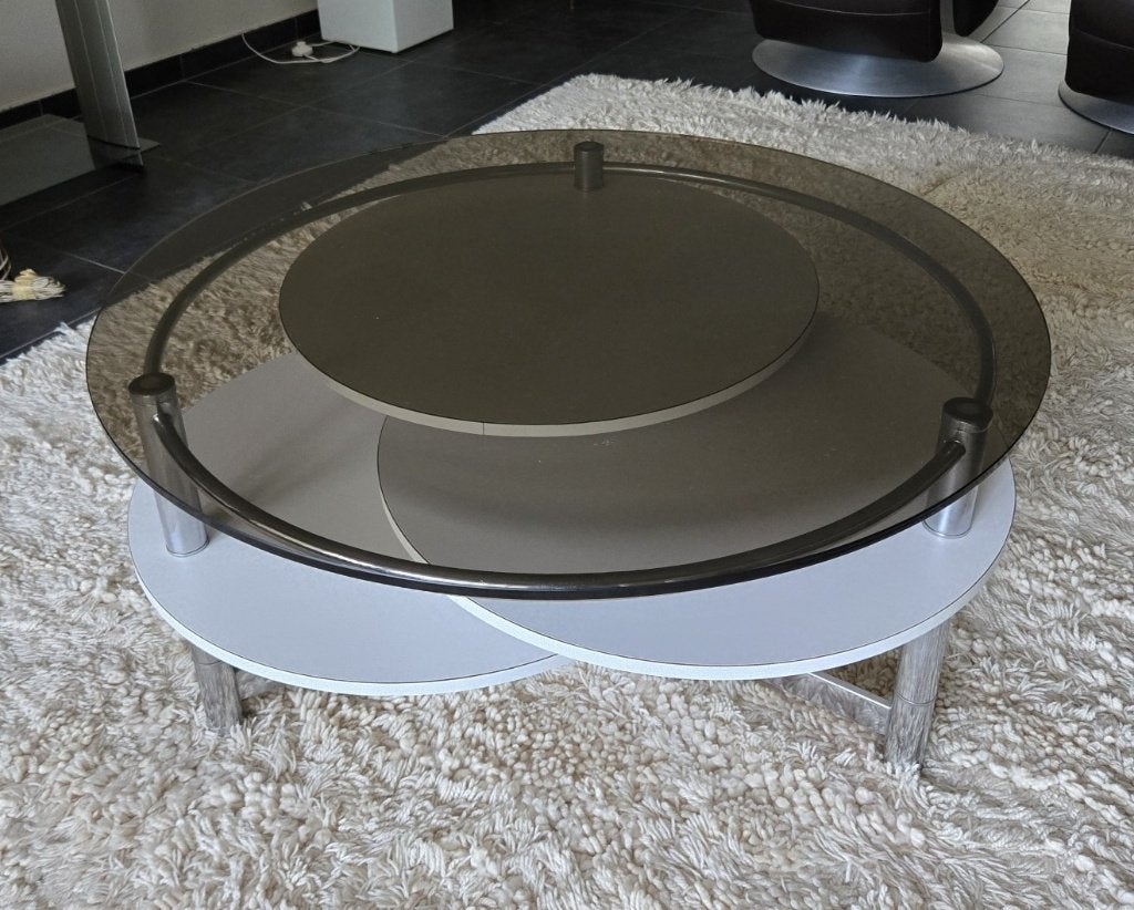 Vintage salontafel Space Age, Huis en Inrichting, Tafels | Salontafels, Ophalen, Gebruikt, 50 tot 100 cm, 50 tot 100 cm