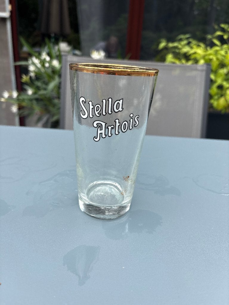 Verre à bière Vintage Stella Artois Boerke, Enlèvement ou Envoi, Comme neuf, Verre ou Verres, Stella Artois