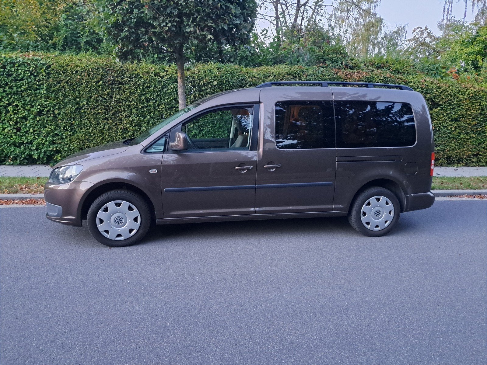Volkswagen Caddy Maxi 7 Zit pl. 1.6 TDI. Automaat., Auto's, Volkswagen, 4 cilinders, Bruin, 1600 cc, 7 zetels