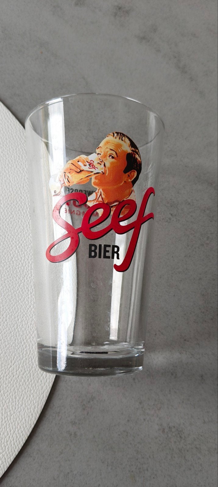 Bierglas Seef bier, Verzamelen, Glas en Drinkglazen, Ophalen of Verzenden, Bierglas