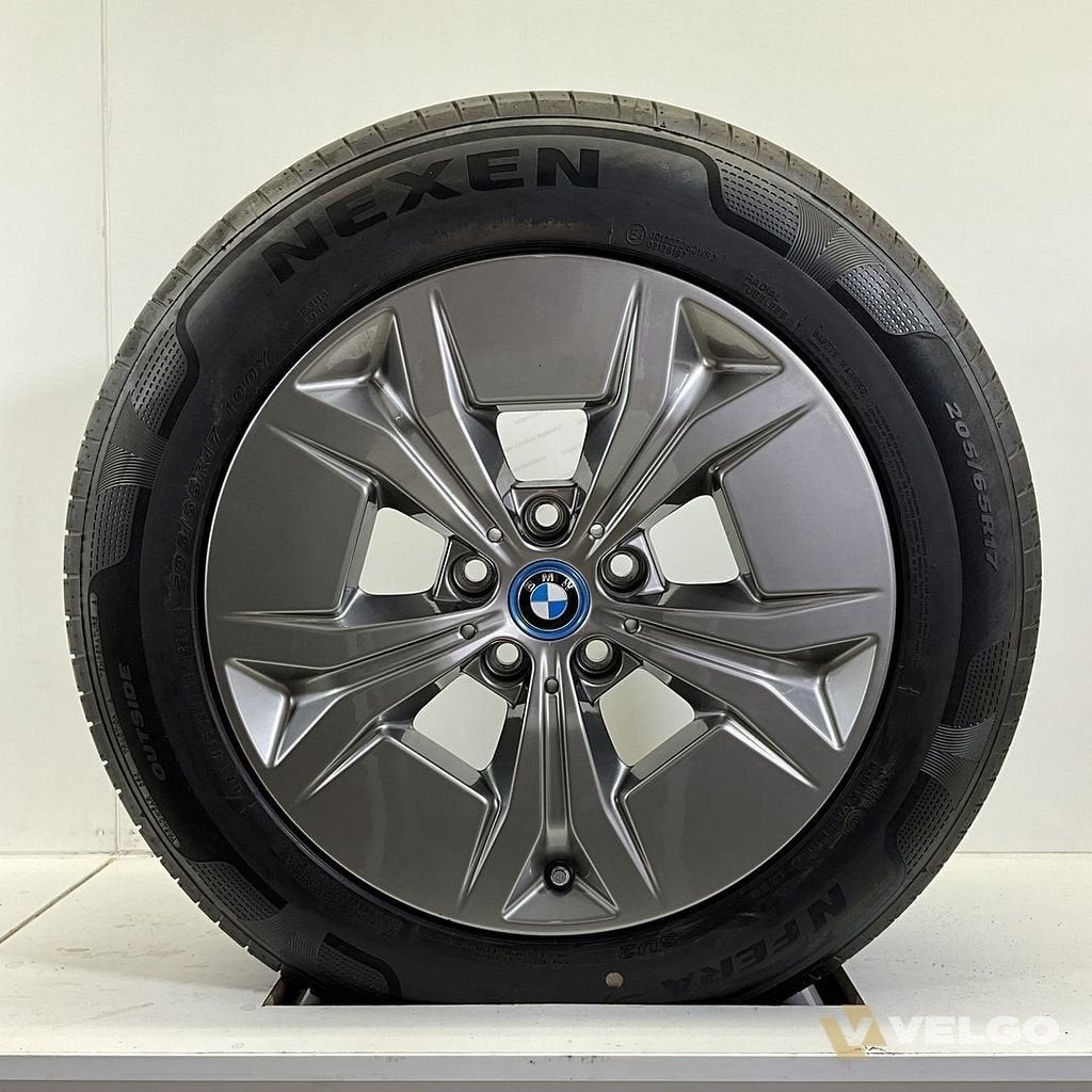 BMW X1 IX1 U11 X2 IX2 U10 SET VELGEN + ZOMERBANDEN 17 INCH O, Gebruikt, -, -, Banden en Velgen