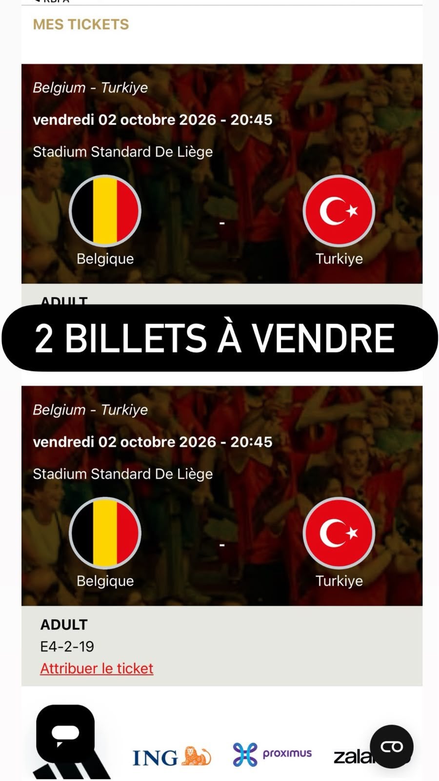 Belgique vs Turquie