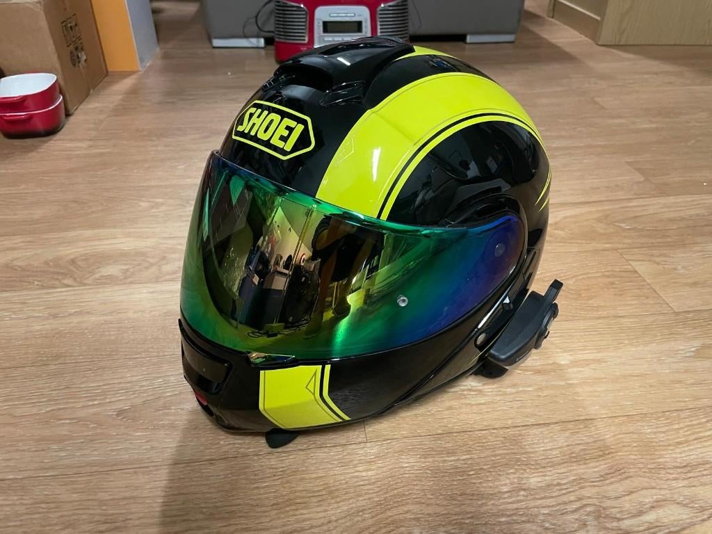 Shoei GT-Air integraalhelm  (zwart/geel) + intercom te koop, Ophalen, Heren, XL, Integraalhelm