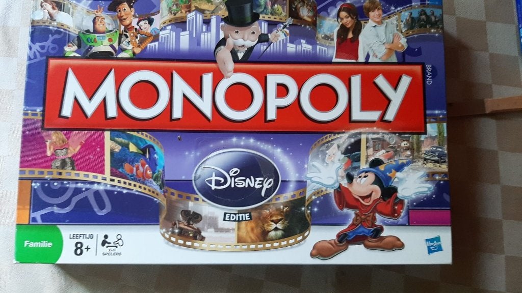 bordspel new Monopoly Disney blauw witte Monopolie, Hobby en Vrije tijd, Een of twee spelers, Ophalen of Verzenden, Zo goed als nieuw