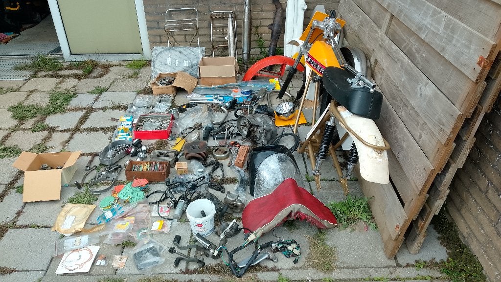 Te koop diverse oldtimer brommeronderdelen, Enlèvement, Utilisé, Cadre, Overige merken
