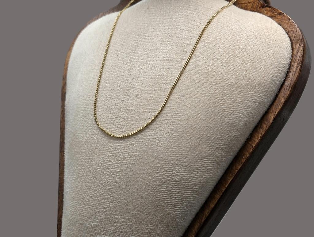 Gouden vintage gourmet schakel ketting. 2026/168., Ophalen of Verzenden, Zo goed als nieuw, Goud, Goud