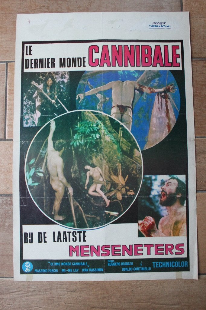 filmaffiche Ultimo mondo cannibale 1977 filmposter, Ophalen of Verzenden, A1 t/m A3, Film en Tv, Rechthoekig Staand