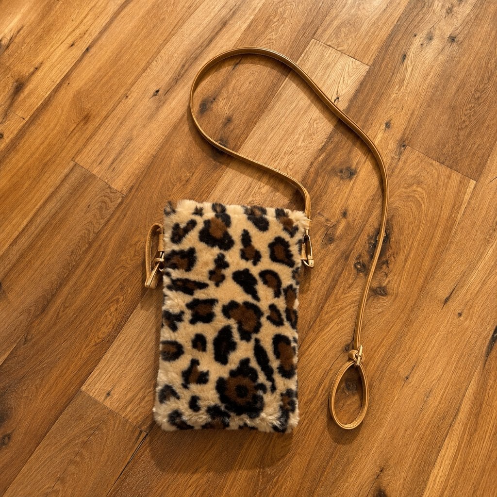Telefoontasje/schoudertasje met luipaardprint, Verzenden, Zo goed als nieuw, Overige typen