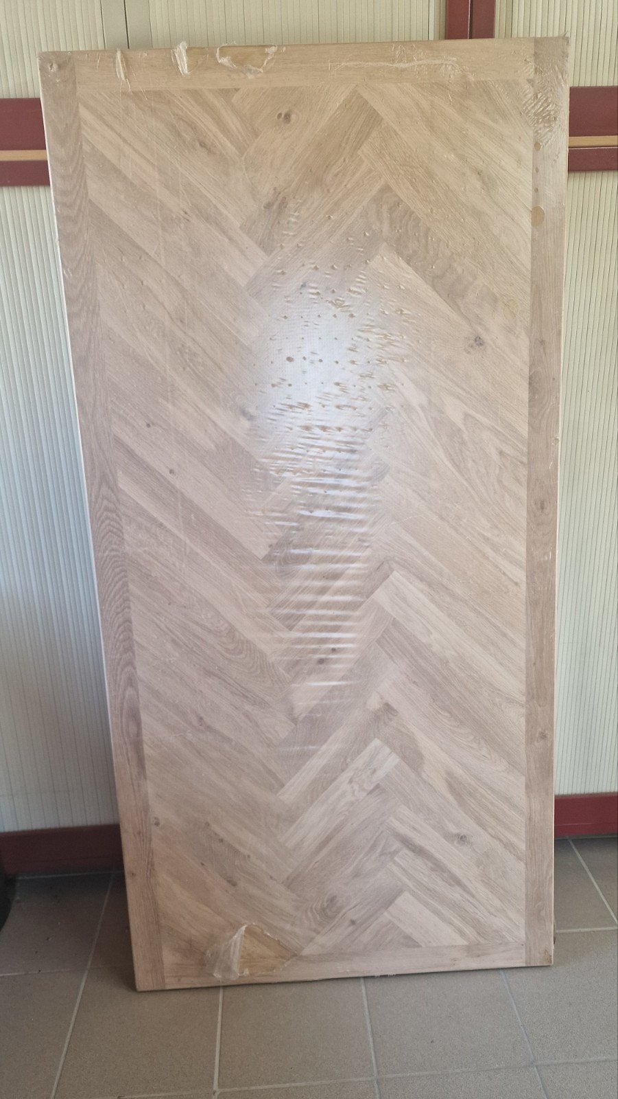 Plateau de table en placage de chêne, Neuf, 50 mm ou plus, Moins de 200 cm, Chêne