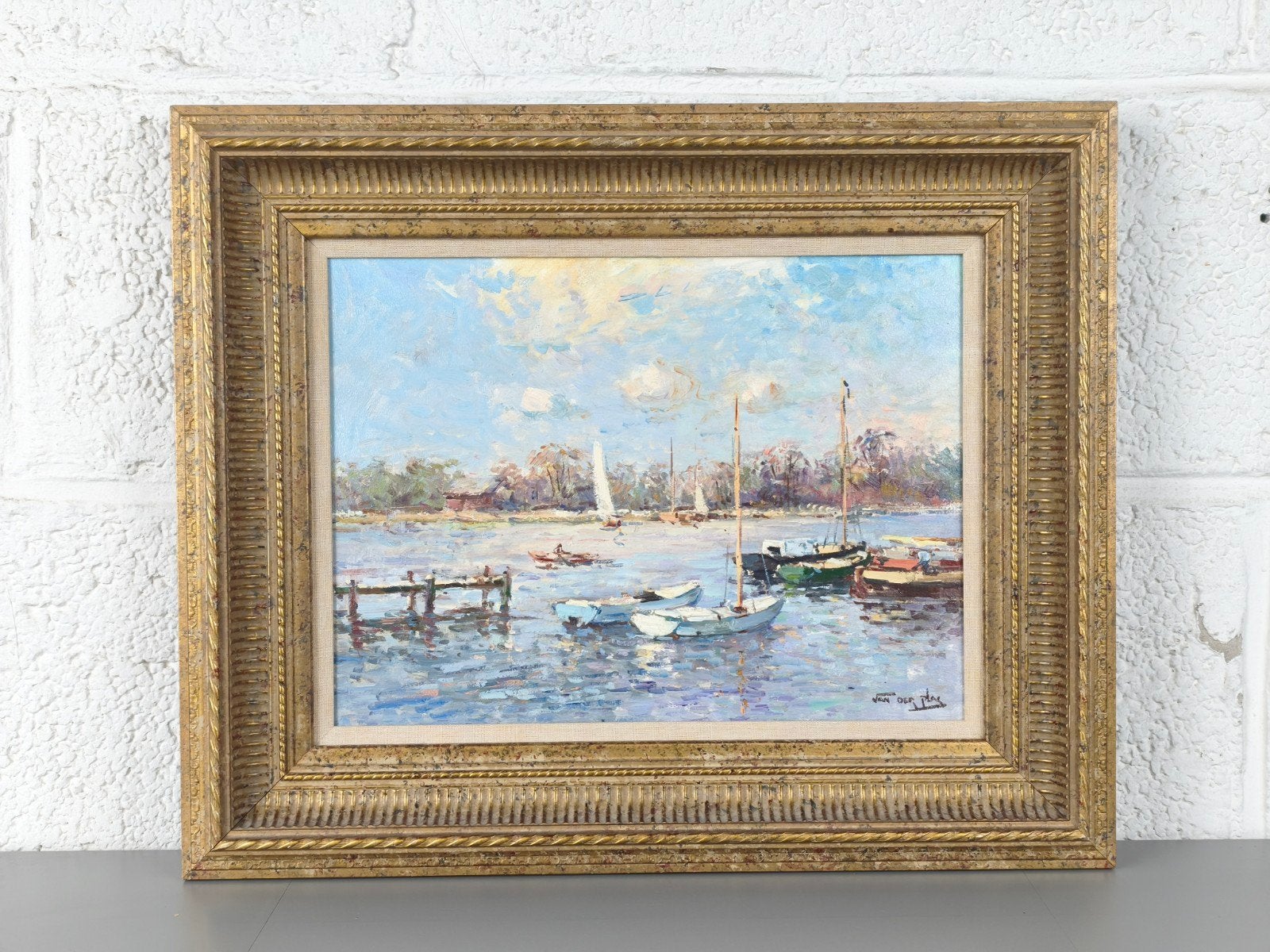 Niek Van Der Plas schilderij, Antiquités & Art, Enlèvement ou Envoi