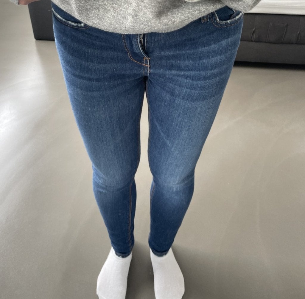 Blauw jeans broek van ZARA maat S, H&M, Blauw, Ophalen of Verzenden, Zo goed als nieuw