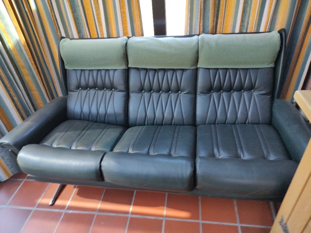 Set vintage zetels, Gebruikt, Ophalen of Verzenden, Rechte bank, Eind jaren 1960