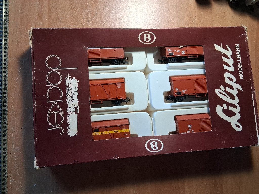 Liliput Dacker set goederenwagens NMBS, Gelijkstroom, Ophalen of Verzenden, Analoog, Liliput