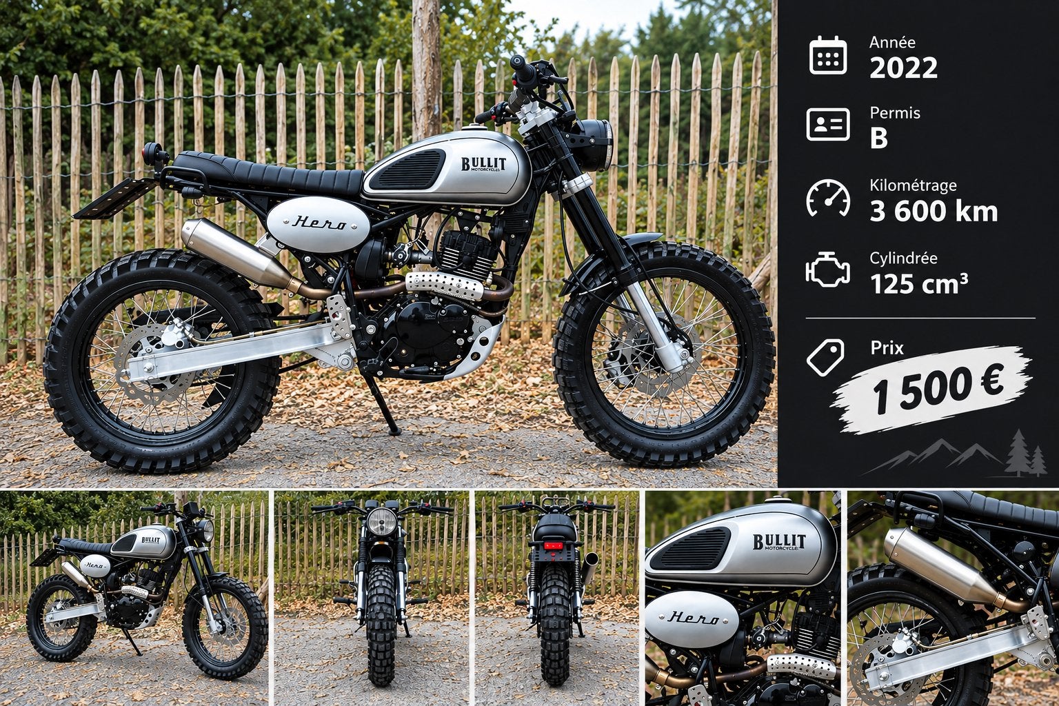 Bullit Hero 125 B-licentie, Motoren, Occasion, Particulier, 11 kW of minder, Handgeschakeld