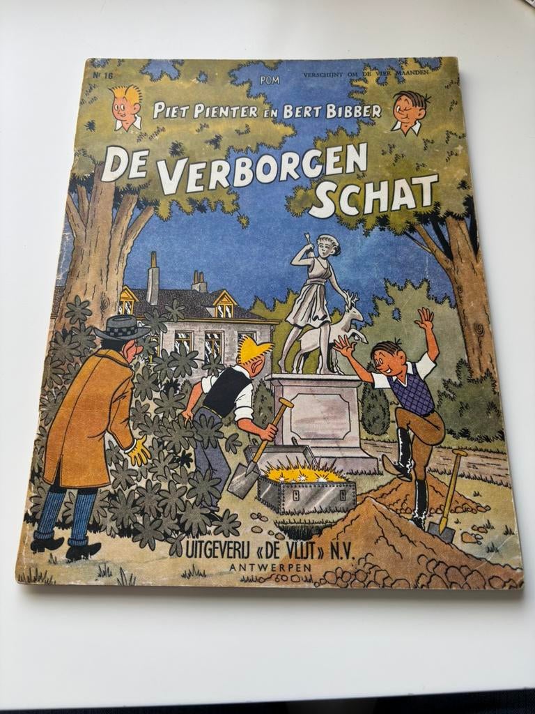 Piet Pienter en Bert Binber De verborgen schat 16 eerste dr, Ophalen of Verzenden, Zo goed als nieuw