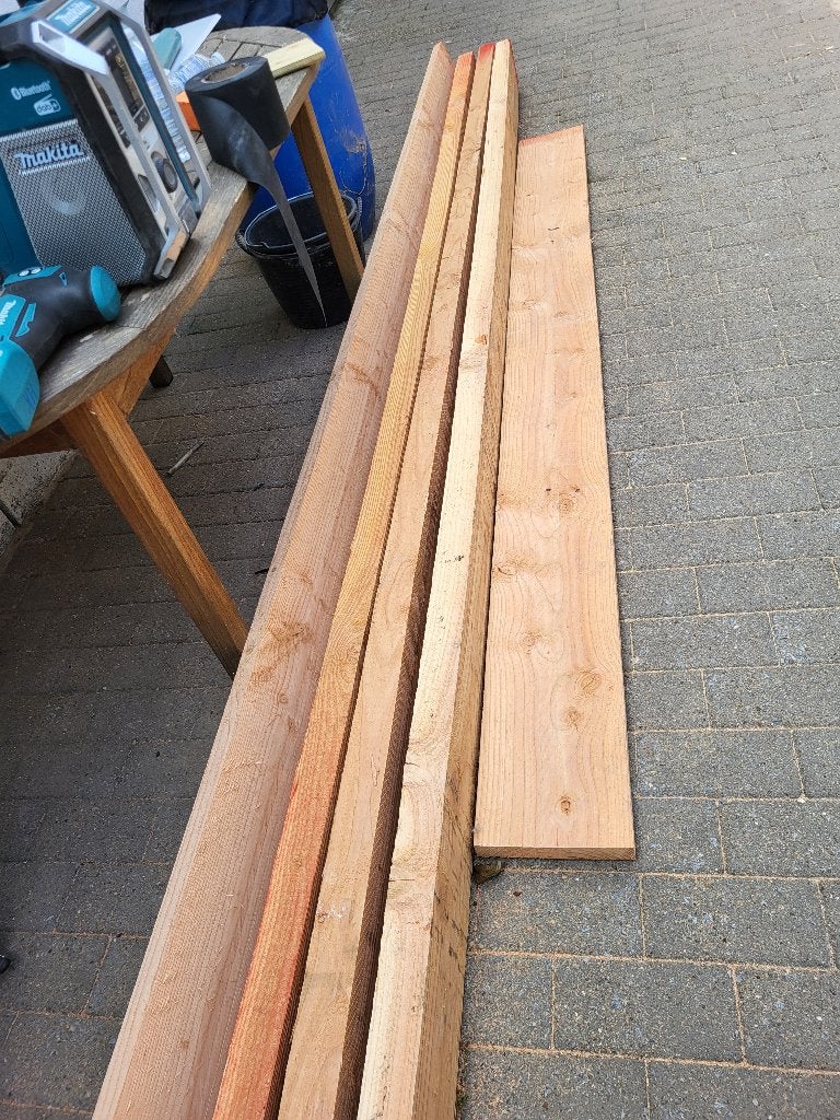 Douglas balken/keepers, Doe-het-zelf en Bouw, Hout en Planken, Ophalen, Nieuw, 300 cm of meer, Balk