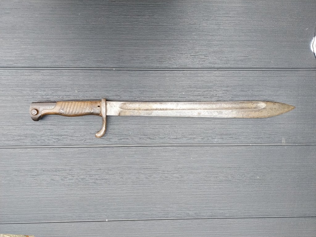 Duitse bajonet P.D. Luneschloss uit de Eerste Wereldoorlog, Ophalen of Verzenden, Landmacht, Mes of Dolk