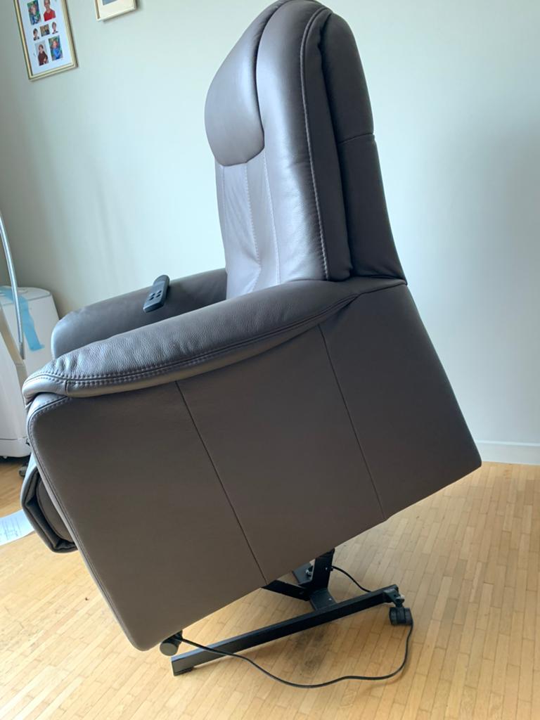 Hukla relax leder met sta-op functie topstaat, Ophalen, Zo goed als nieuw