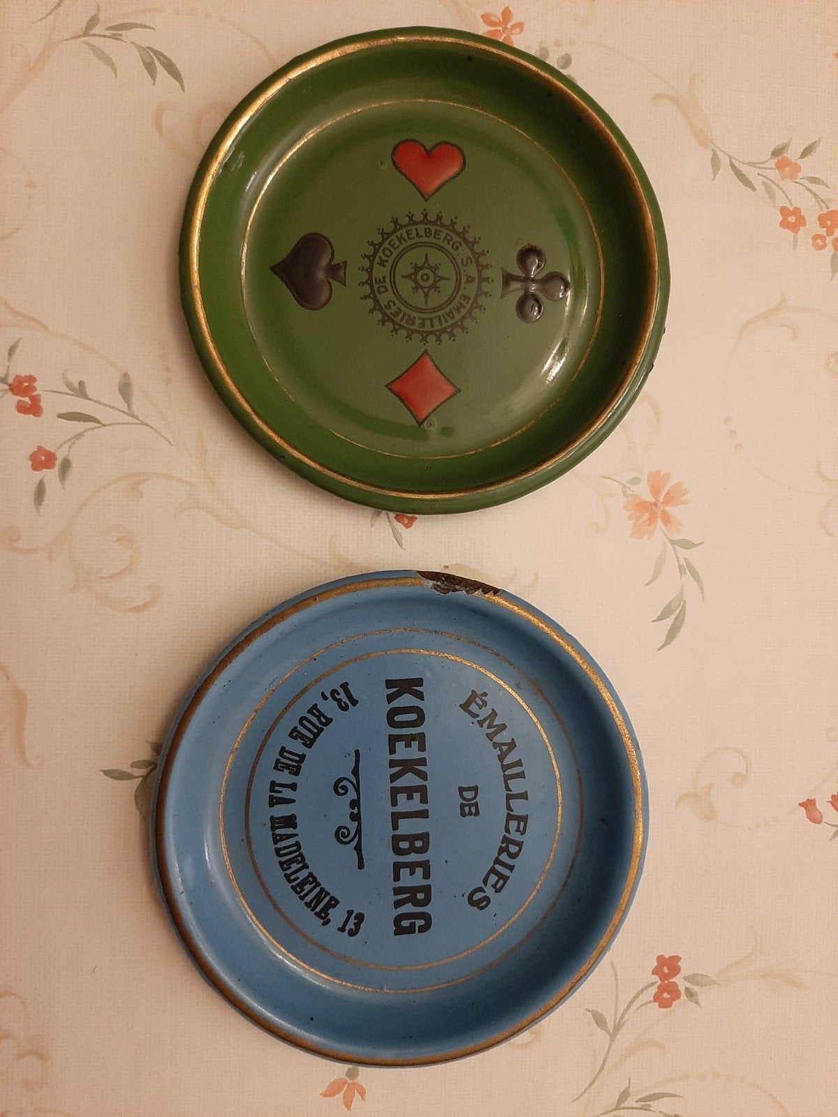 Assiettes en émail, Collections, Marques & Objets publicitaires, Enlèvement