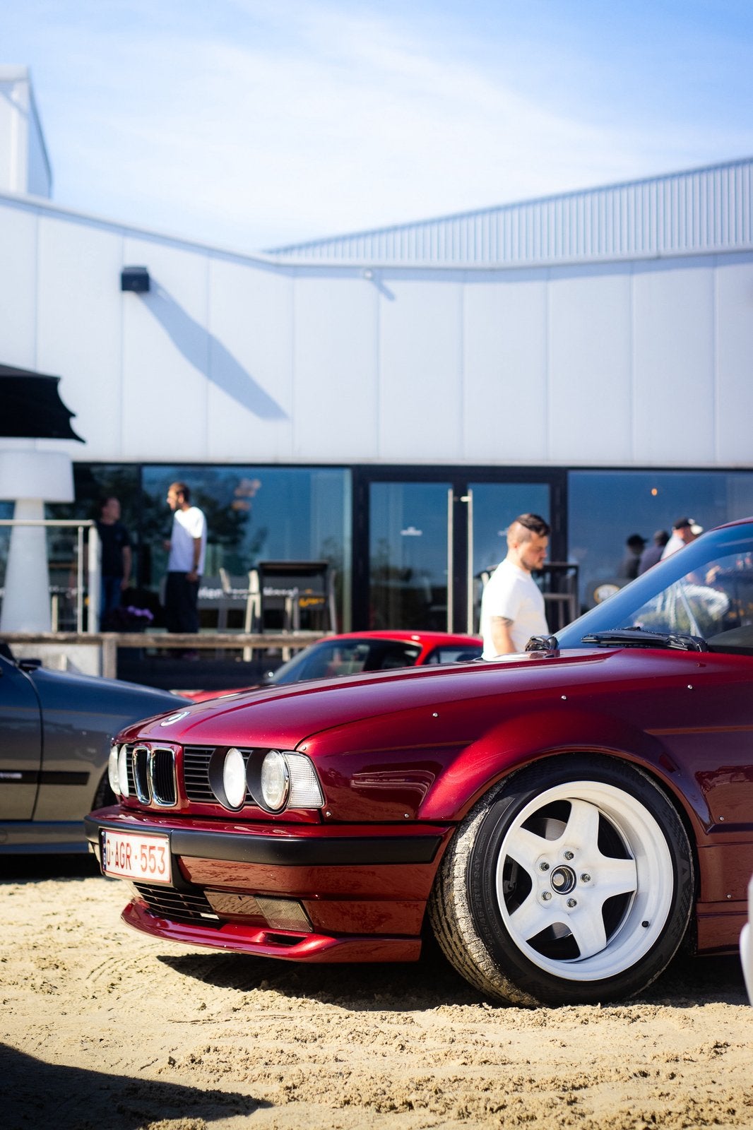 BMW E34 535i, Autos, Rouge, 4 portes, Boîte manuelle, Noir