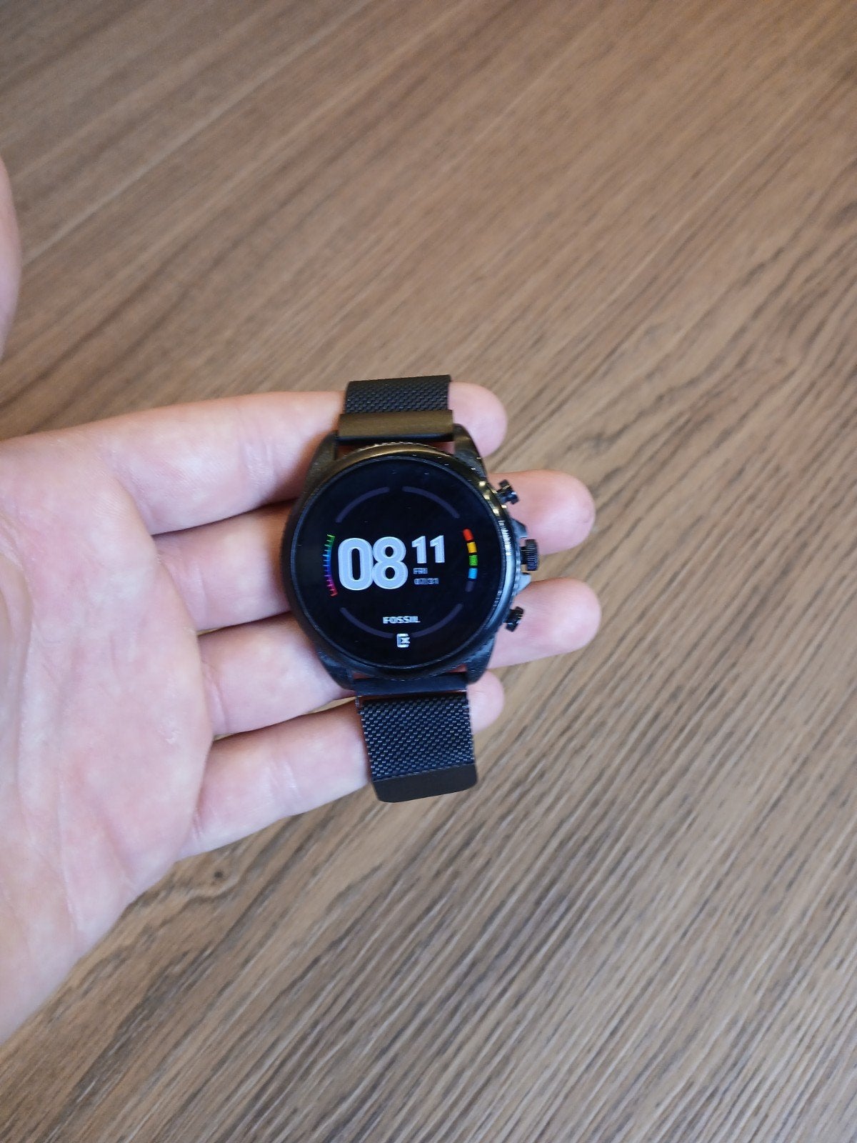 Fossil Gen 6 smartwatch, Handtassen en Accessoires, Smartwatches, Ophalen, Gebruikt, Zwart, Fossil