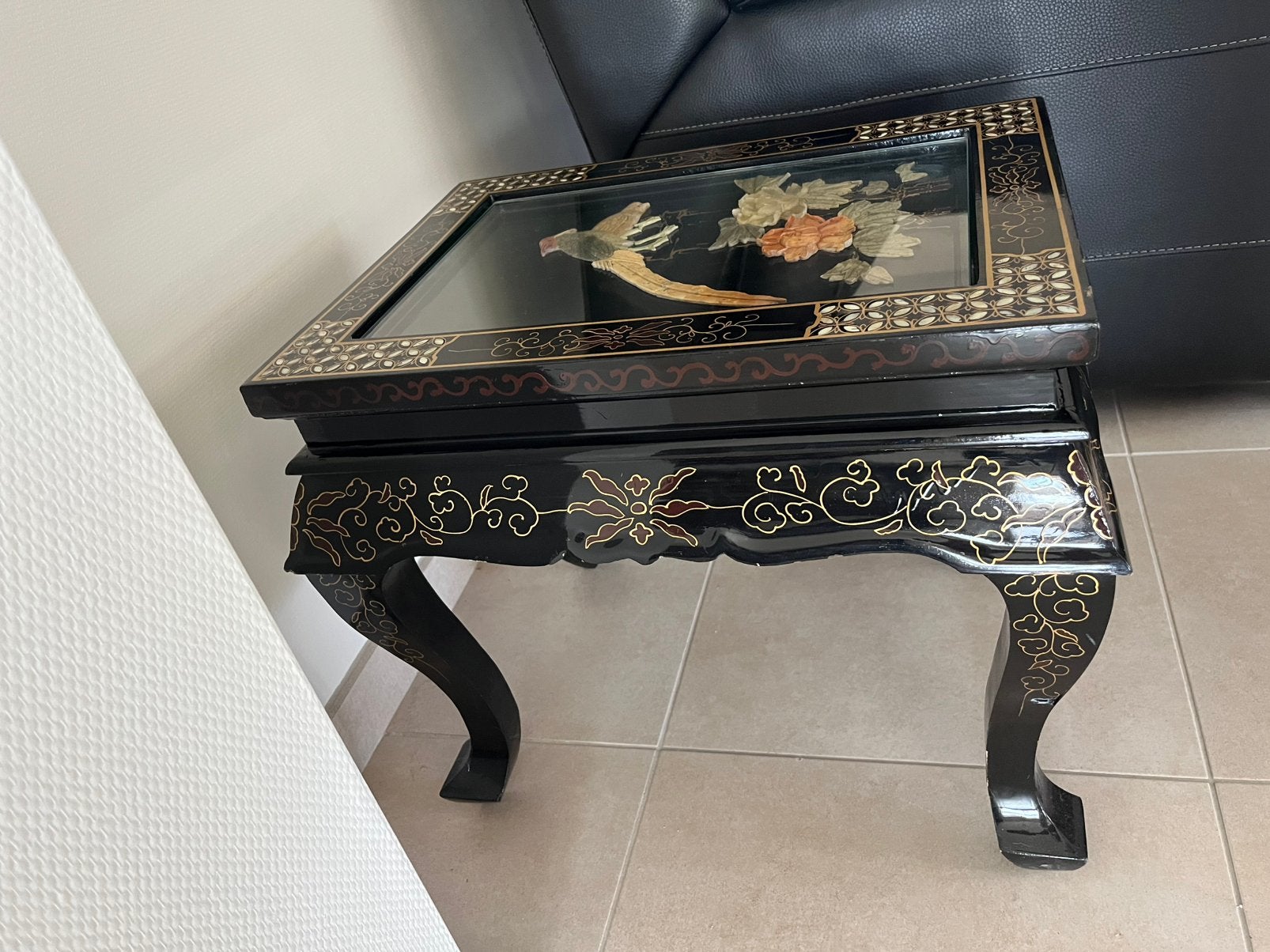 Oosters bijzettafeltje Chinoiserie-stijl, Ophalen, Gebruikt