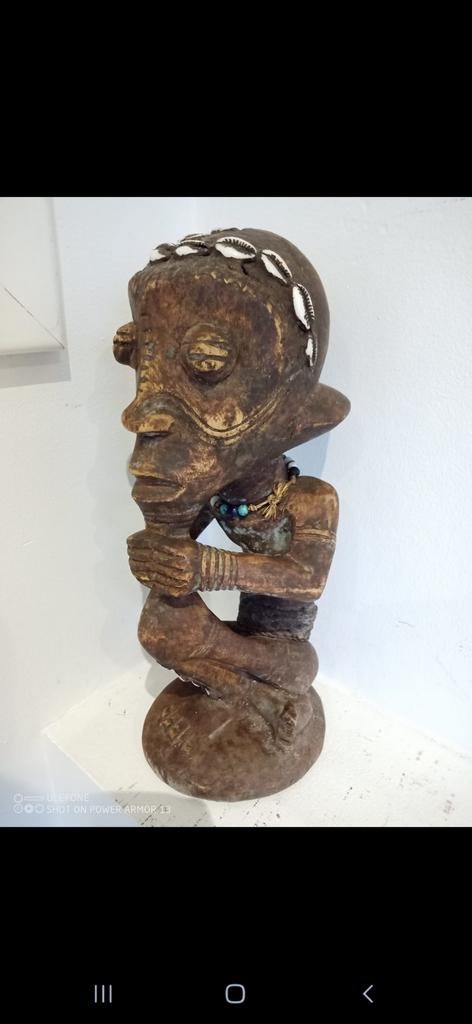 Statue africaine ancienne en bois sculpté – déco ethnique /, Ophalen