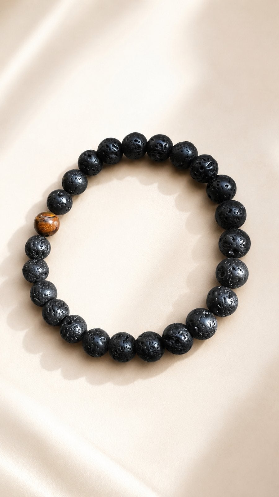 Bracelet en pierres de lave, Neuf, Enlèvement ou Envoi, Avec bracelets à breloques ou perles, Autres matériaux