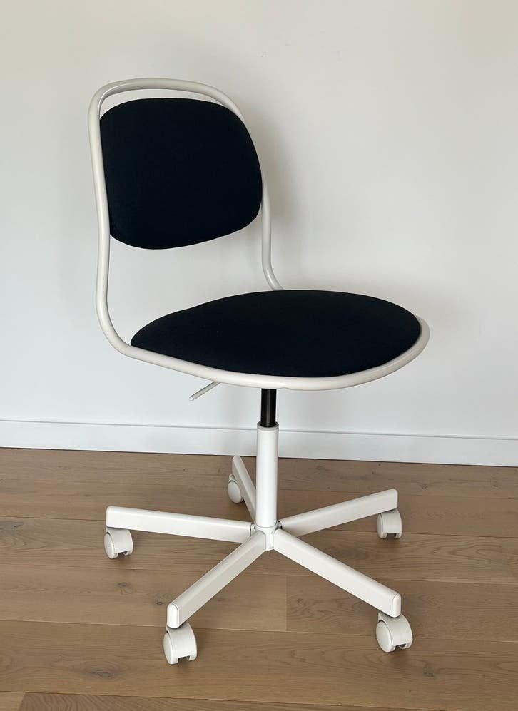 Kinderbureaustoel in wit en donkergrijs, Maison & Meubles, Chaises de bureau, Enlèvement, Comme neuf, Gris