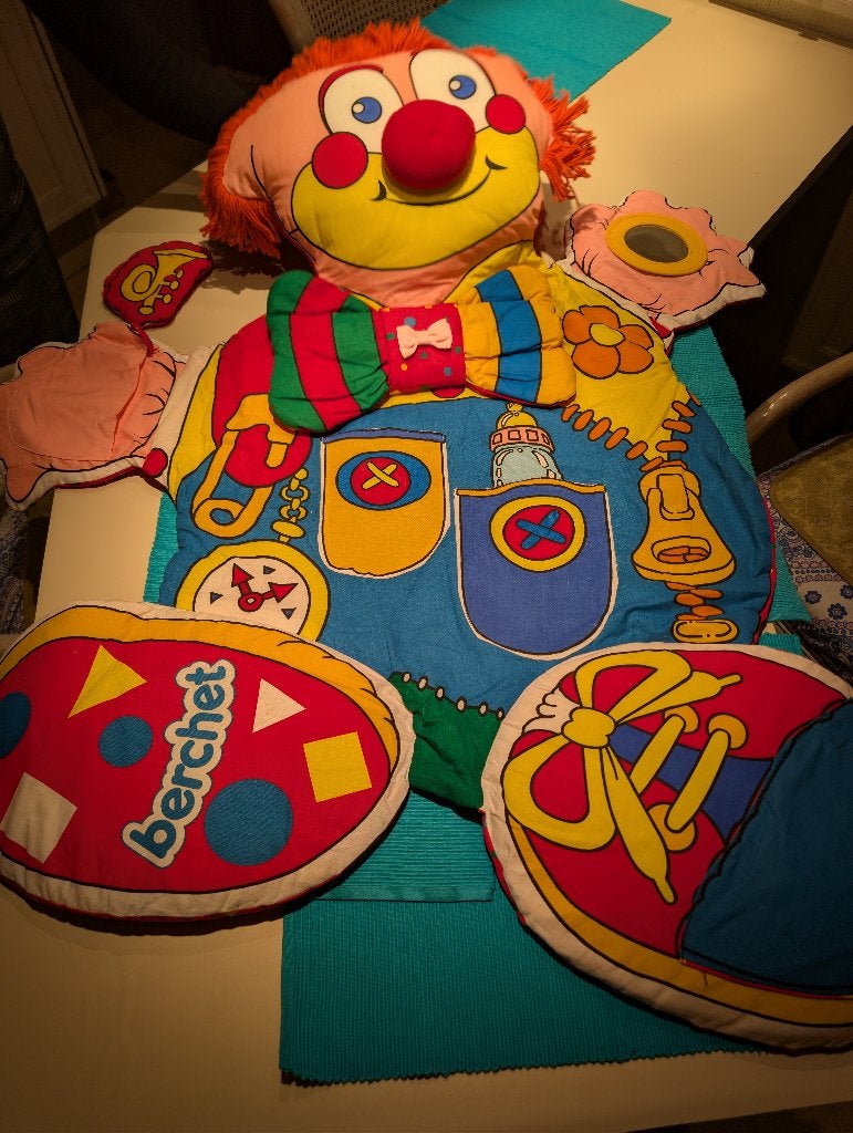 clown speelkleed 100cm x 80cm merk Berchet, Ophalen, Overige merken, Met geluid, Overige karakters