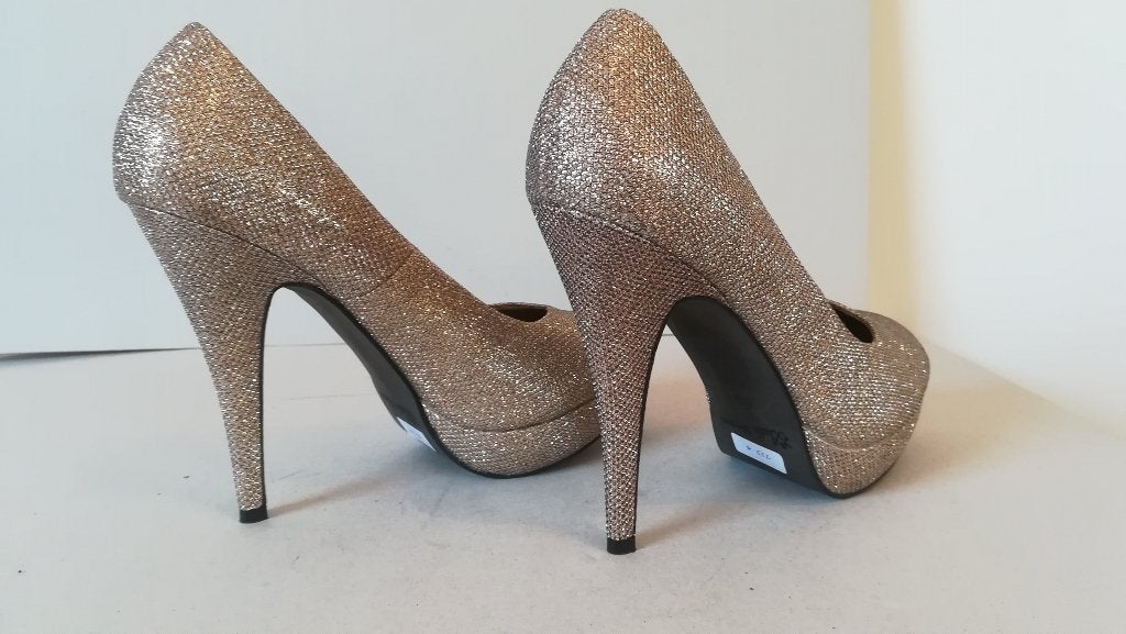 53A* sexy gouden pumps met glitter en hoge hakken (40), Kleding | Dames, Pumps, Overige kleuren, Verzenden, Nieuw