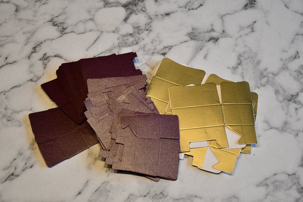 luxe doosjes voor verpakking van 2 pralines, Ophalen, Nieuw, Taarten