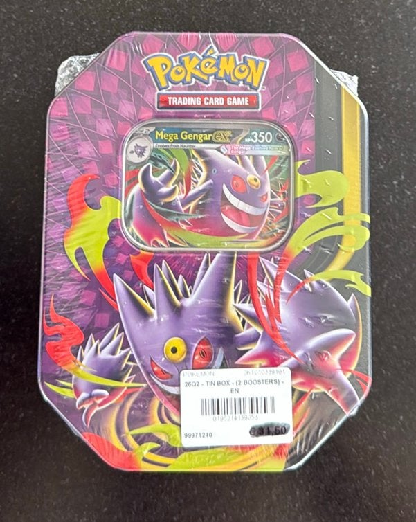 Tin box Mega Gengar ex, Ophalen, Zo goed als nieuw