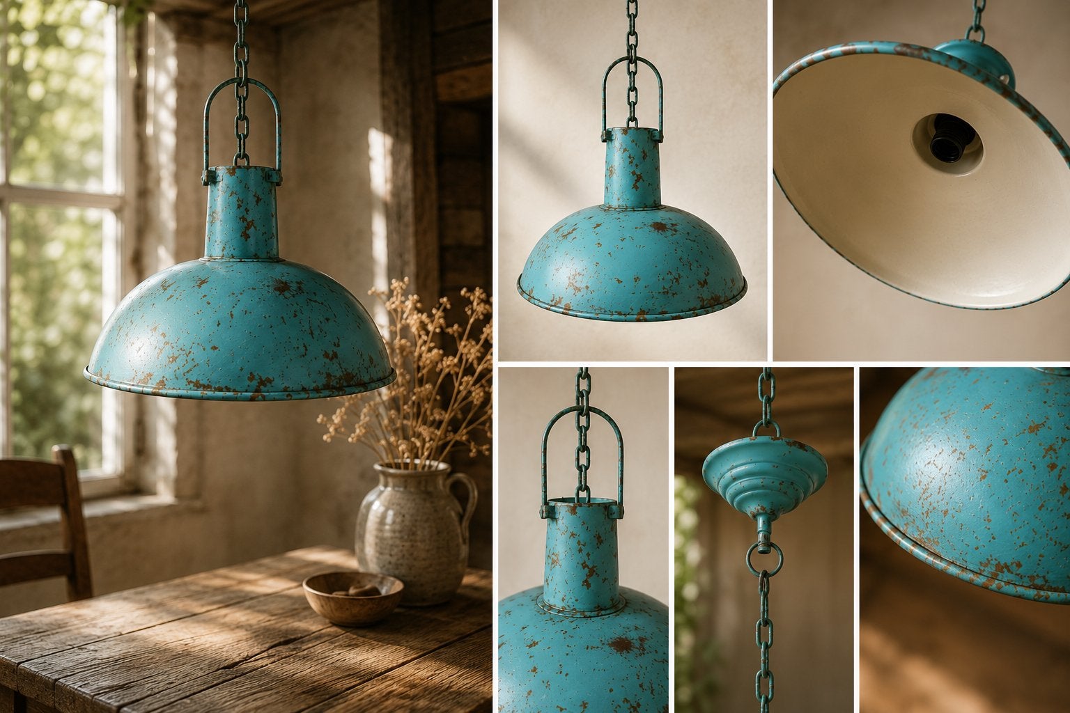 Industriële hanglamp, Ophalen, Zo goed als nieuw, Metaal, Industrïeel, landelijk
