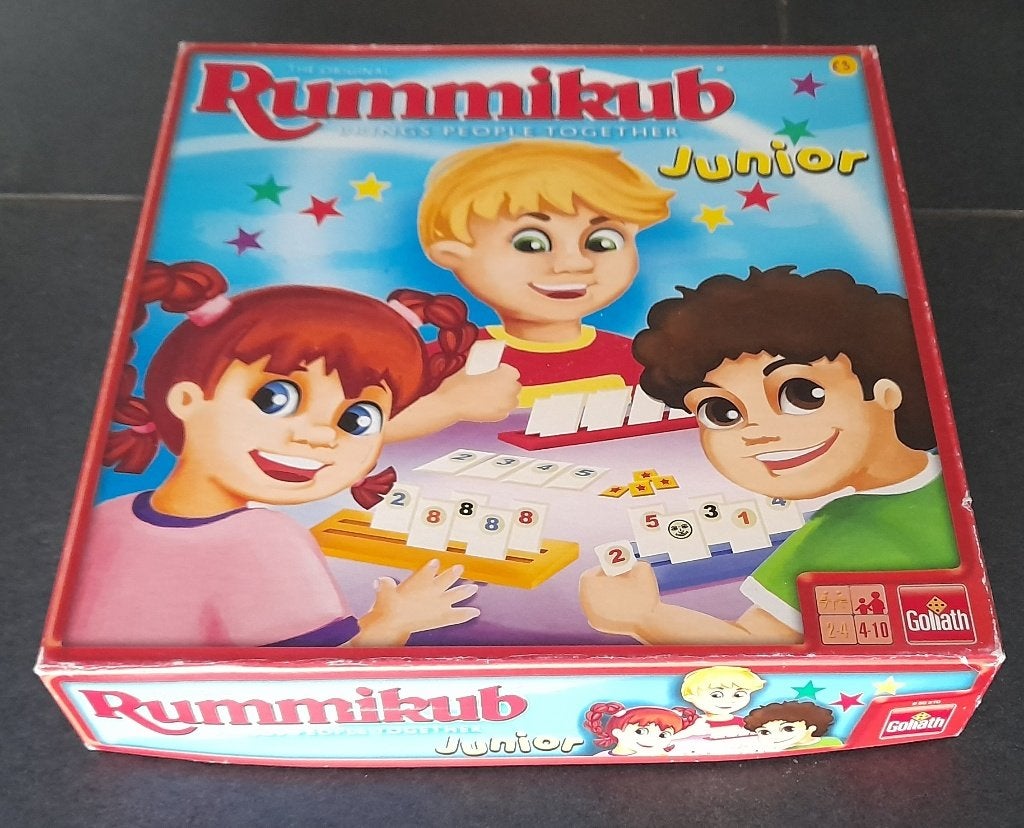 Spel: "Rummikub Jr.", Hobby en Vrije tijd, Drie of vier spelers, Ophalen of Verzenden, Zo goed als nieuw