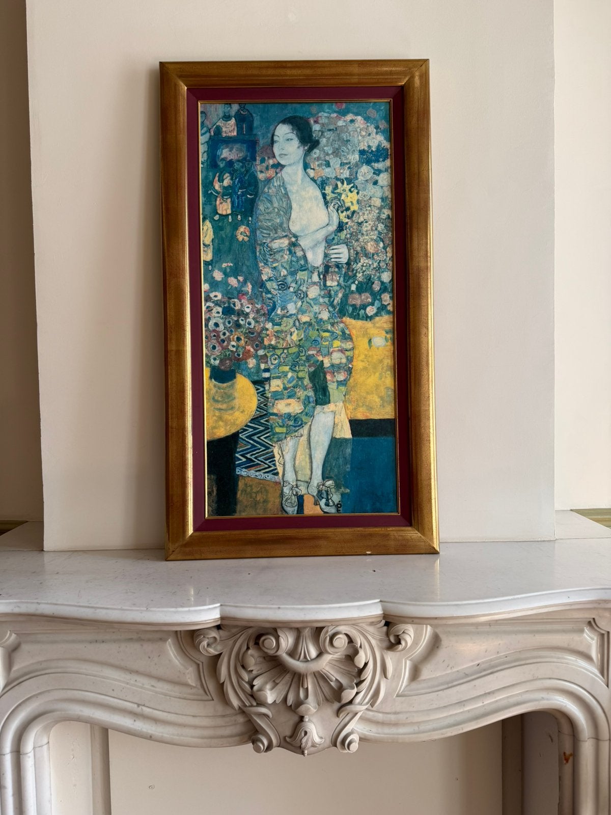 Reproduction encadree de Gustav Klimt « La danseuse », Antiquités & Art, Art | Peinture | Classique, Portrait ou Personnes, Autres techniques