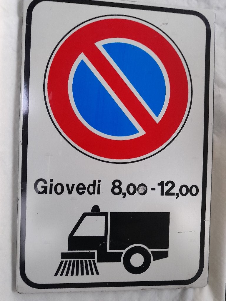 panneau de signalisation italien Giovedi. Nettoyage, Collections, Enlèvement ou Envoi, Utilisé, Autres types